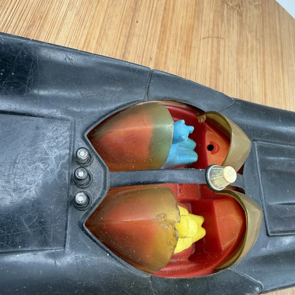 Vintage 1960's Duncan Batmobile Car Red Interior Blue Batman And Robin